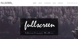 Full Screen Responsive WordPress Theme