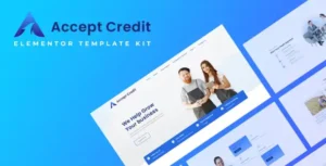 Accept Credit - Financial Services Elementor Template kit