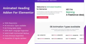 Animated heading addon – widget for Elementor