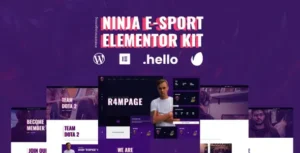 Ninja - Esports & Gaming Elementor Template Kit