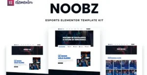 Noobz - E-sports Elementor Template Kit