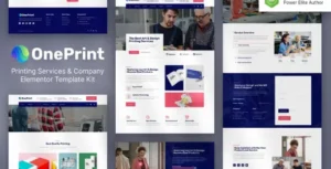 OnePrint – Printing Services Company Elementor Template Kit