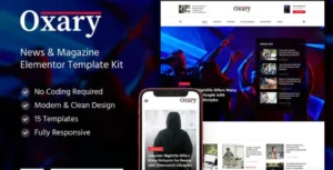 Oxary – News & Magazine Elementor Template Kit