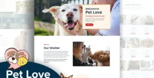 Pet Love - Animal Shelter Elementor Template Kit