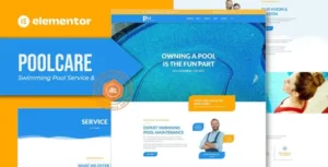 Poolcare - Swimming Pool Service & Maintenance Elementor Template Kit