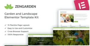 ZenGarden - Garden & Landscape Elementor Template Kit